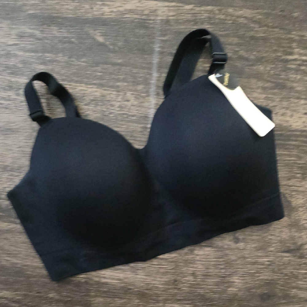 TRUEKIND Seamless Black Bra Sz XL NEW